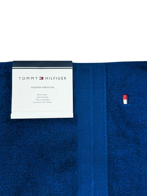Рушник махровий 76*138 см Tommy Hilfiger Modern American Банний Синій - зображення 4