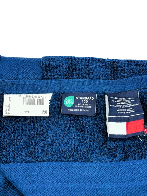 Рушник махровий 76*138 см Tommy Hilfiger Modern American Банний Синій - зображення 6