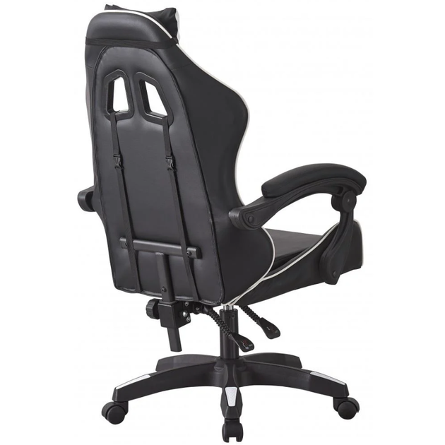 Крісло геймерське Bonro B-0519 чорно - біле - изображение 7