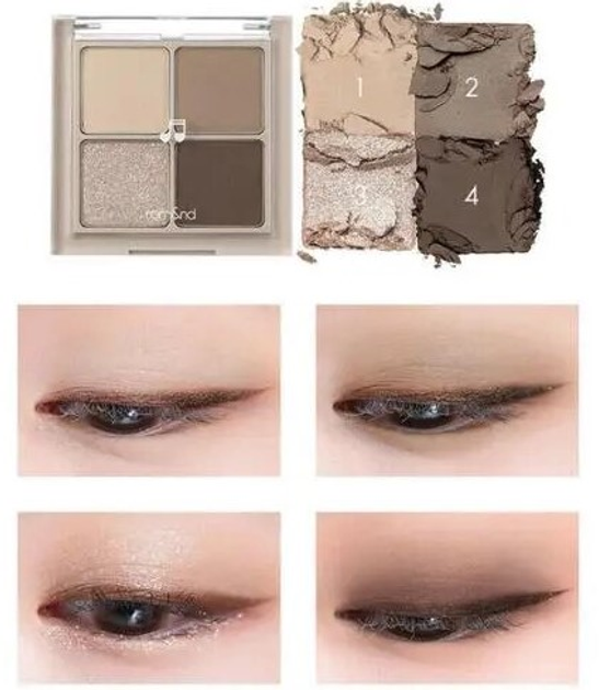 Paleta cieni do powiek Rom&nd Better Than Eyes M02 Dry Buckwheat Flower 6.5 g (8809625241100) - obraz 4