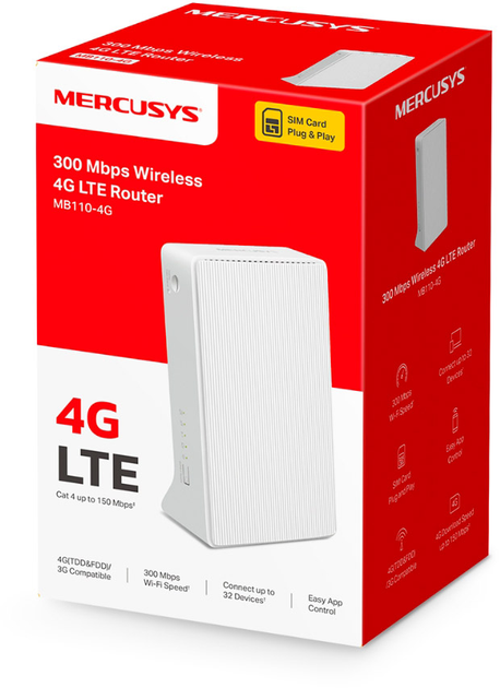 Маршрутизатор Mercusys MB110-4G - зображення 3