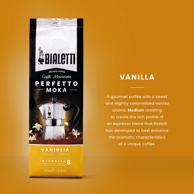 Kawa mielona Bialetti Perfetto Moka Vanilia 250 g (8006363031769) - obraz 3