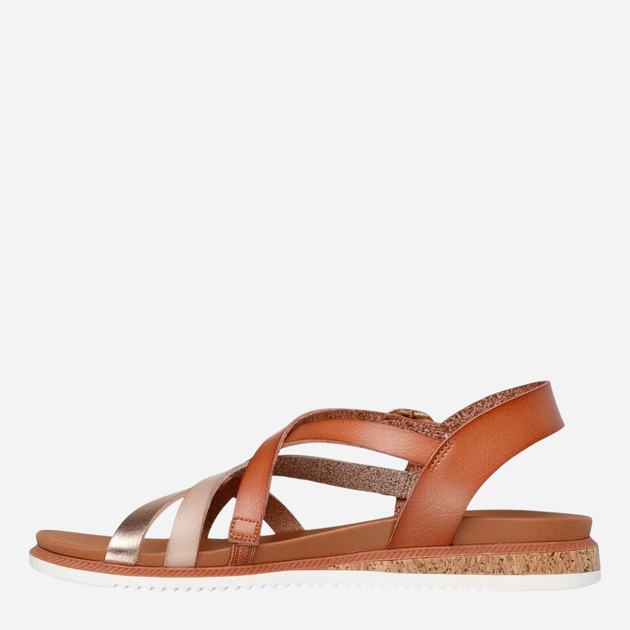Sandały damskie płaskie Skechers 114709-CSNT 36 Brązowe (198376597429) - obraz 3