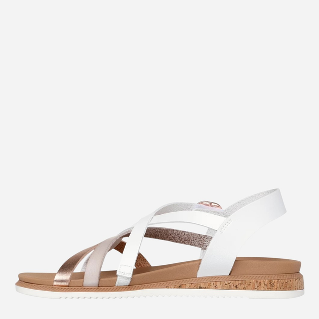 Sandały damskie płaskie Skechers 114709-WHT 36.5 Białe (198376597573) - obraz 3