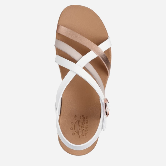 Sandały damskie płaskie Skechers 114709-WHT 40 Białe (198376597641) - obraz 4