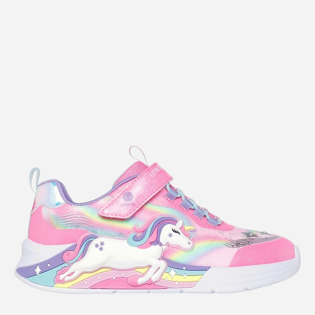 Дитячі з підсвіткою кросівки для дівчинки Skechers 302298L-PKMT 27 Рожеві (198376550981) - зображення 1
