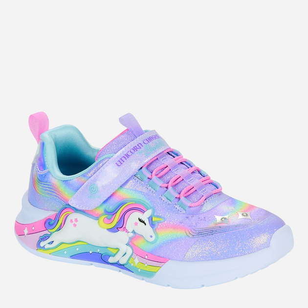 Дитячі з підсвіткою кросівки для дівчинки Skechers Unicorn Chaser 302298L-LVMT 34 Фіолетові (197976236400) - зображення 2