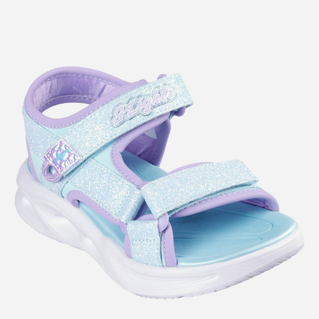 Sandały dziecięce dla dziewczynki Skechers 303024L-LBLV 27.5 Błękitne (197627885759) - obraz 2
