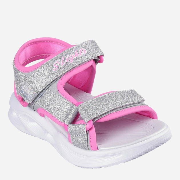 Sandały dziecięce dla dziewczynki Skechers 303024L-SLHP 34 Srebrne (197627912783) - obraz 2