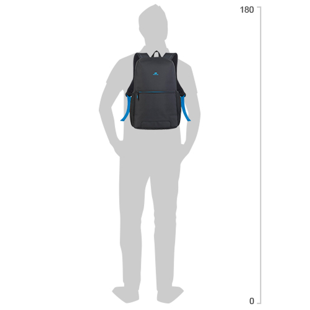Plecak na laptopa RIVACASE Regent 8068 15.6" Black + butelka sportowa 750 ml (RC8068_BK) - obraz 20