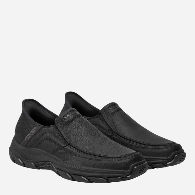 Półbuty męskie skórzane Skechers 204810-BBK 47.5 Czarne (197976500754) - obraz 2