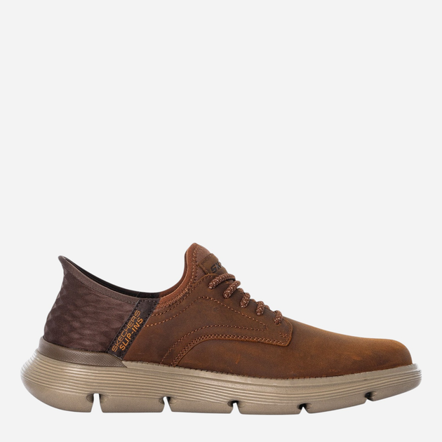 Buty derby męskie skórzane Skechers 205046-CDB 46 Brązowe (196989359823) - obraz 1