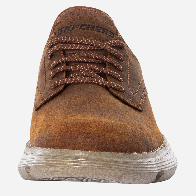 Buty derby męskie skórzane Skechers 205046-CDB 49.5 Brązowe (198376083403) - obraz 4