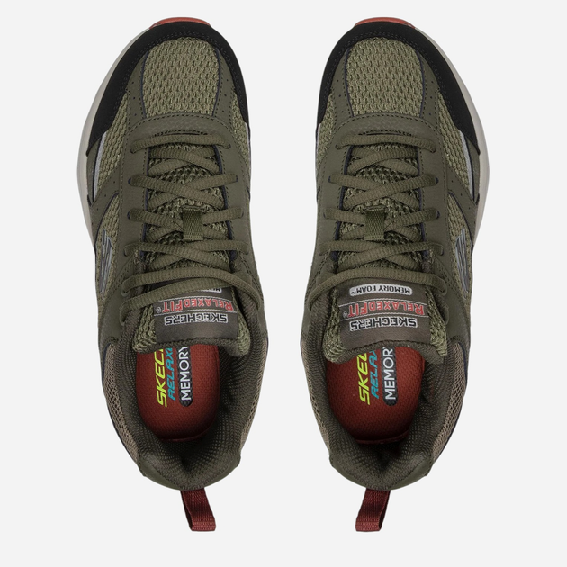 Buty sportowe męskie Skechers 51898-OLBK 45.5 Oliwkowe (193642865189) - obraz 5