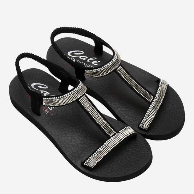 Sandały damskie płaskie Skechers 119292-BLK 35 Czarne (196311024665) - obraz 4