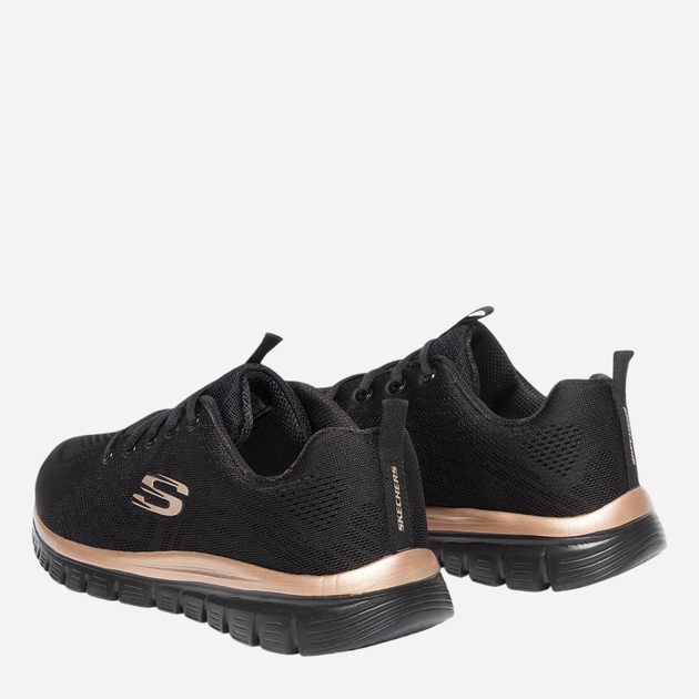 Buty sportowe damskie Skechers 12615-BKRG 35 Czarne (191665877707) - obraz 3