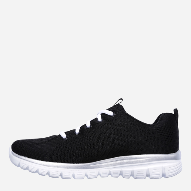 Buty sportowe damskie Skechers 12615-BKW 35 Czarne (190872053355) - obraz 3