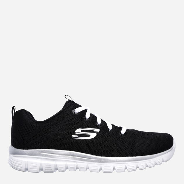 Buty sportowe damskie Skechers 12615-BKW 38 Czarne (190872053416) - obraz 1