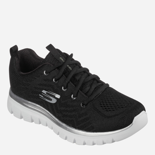 Buty sportowe damskie Skechers 12615-BKW 37 Czarne (190872053393) - obraz 2