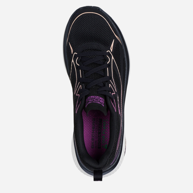 Жіночі кросівки для бігу Skechers 129001-BKPR 37.5 Чорні (197976690226) - зображення 4