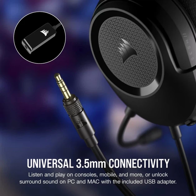 Słuchawki Corsair HS35 Surround v2 Multiplatform Gaming Carbon (CA-9011386-EU) - obraz 3