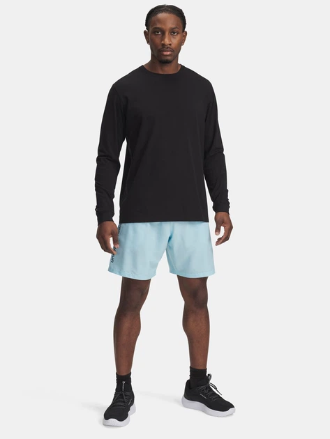 Spodenki sportowe męskie Under Armour UA Tech Woven Wordmark Short 1383356-494 M Błękitne (197779361507) - obraz 3
