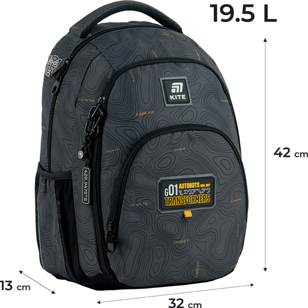 Рюкзак Kite Education teens Transformers 42x32x13 см 19.5 л (TF25-905M) - зображення 2