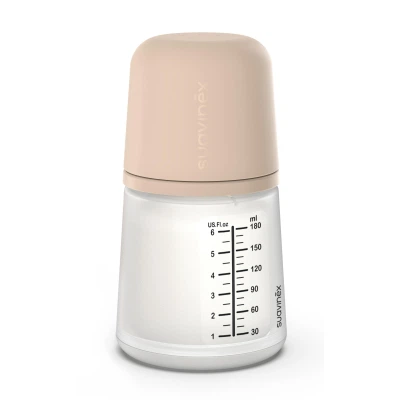Бутылочка для кормления Suavinex Zero. Zero Beige 180 мл, адаптивный поток (308416) - изображение 2