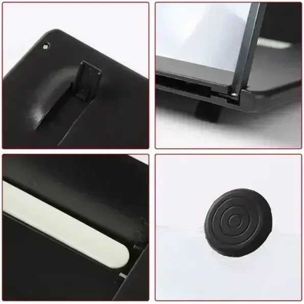 Увеличительная складная подставка для телефона 3D-экран 12" с 3D-эффектом Чёрная 8022 - изображение 5