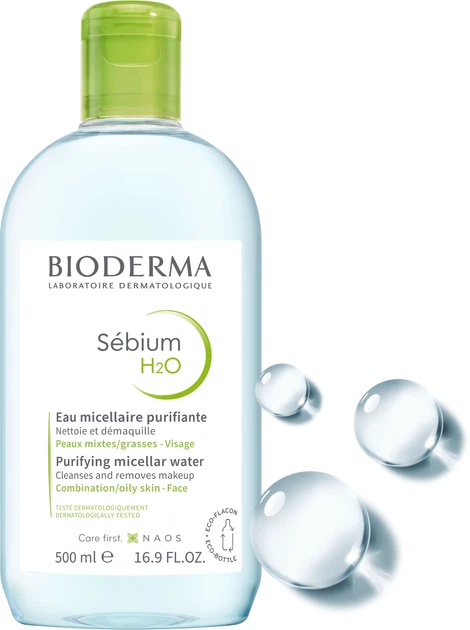Płyn micelarny Bioderma Sebium H2O 500 ml (3701129812013) - obraz 2