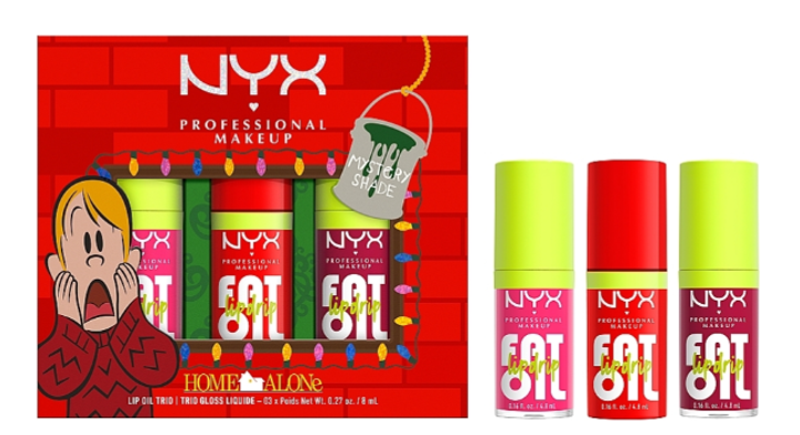 Набір блисків для губ NYX Professional Makeup Home Alone Fat Oil Lip Drip Trio 0 3 х 4.8 мл (800897264406) - зображення 9