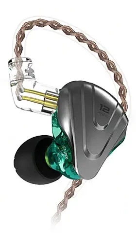 KZ ZSX Terminator (green no mic.) - це гібридні 6-драйверні дротові навушники (1DD+5BA) - зображення 4
