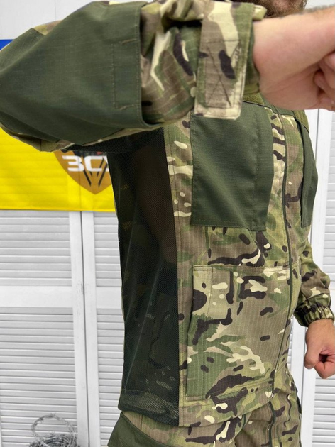 Тактический костюм горка из рипстопа с отделениями под защиту и вентиляцией Multicam XXL - изображение 7