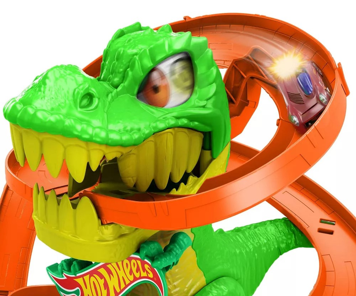 Автомобільний трек Mattel Hot Wheels Monster City T-Rex Blaze Battle JBM73 (0194735264186) - зображення 4