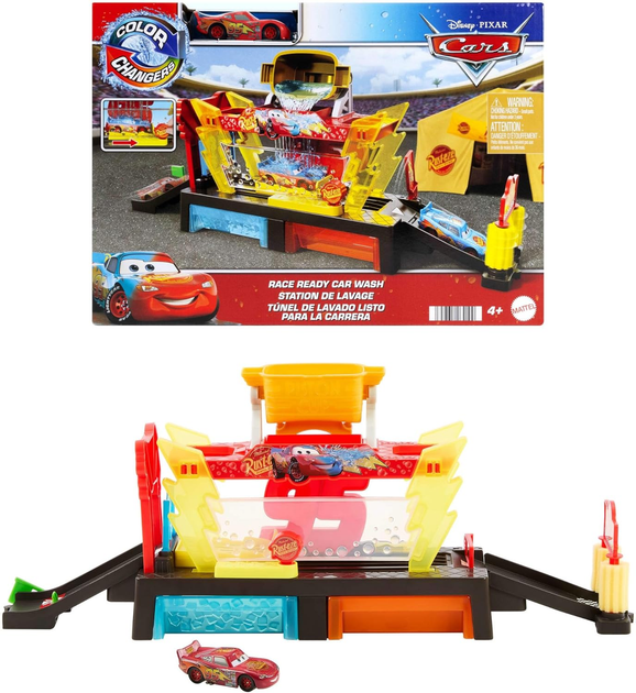 Tor samochodowy Mattel Disney Pixar Cars Color Changers Myjnia samochodowa JBM70 (0194735264100) - obraz 3