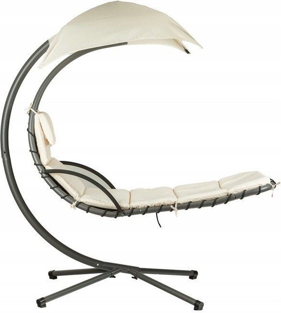 Leżanka huśtawka ogrodowa ModernHome by Multistore beżowa (PH006 BEIGE) - obraz 5