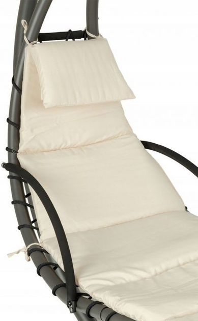 Leżanka huśtawka ogrodowa ModernHome by Multistore beżowa (PH006 BEIGE) - obraz 6