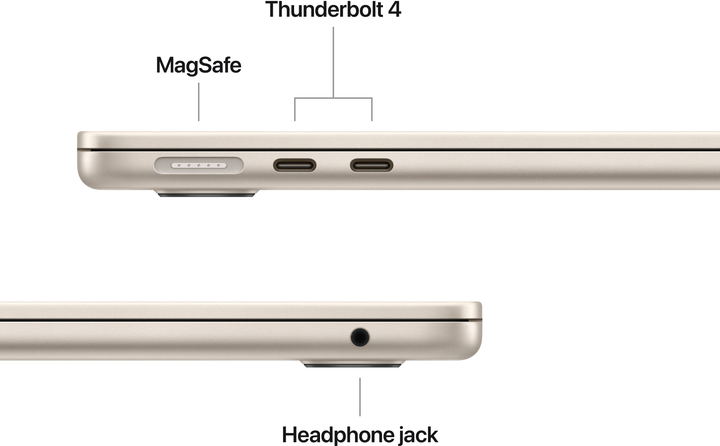Ноутбук Apple MacBook Air 13.6" M4 16/256GB 2025 (MW0Y3RU/A) (QWERTY+кирилиця) Starlight - зображення 7
