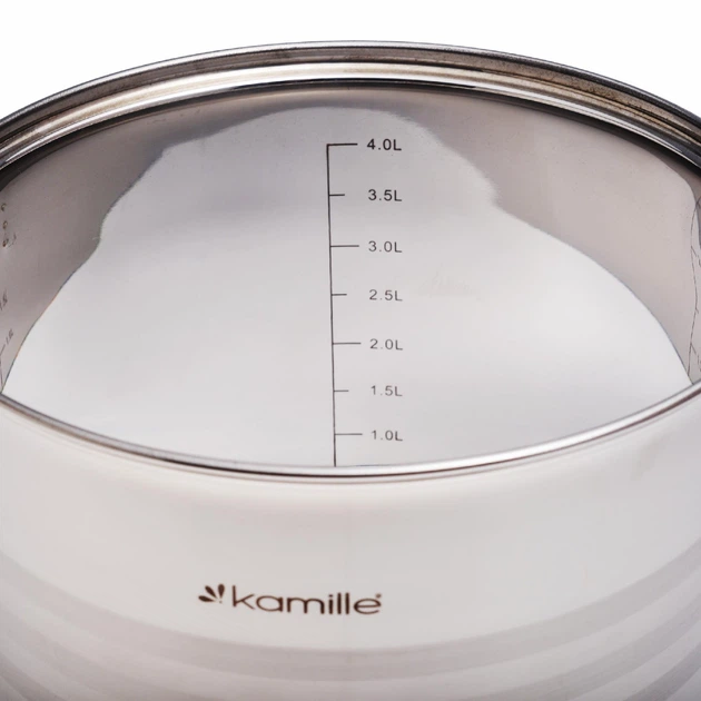 Кастрюля с крышкой Kamille 4.5л из нержавеющей стали KM-5401 - изображение 4