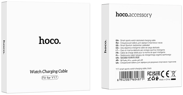 Kabel Hoco do ładowania smartwatcha Y17 Black (HOCOACC92) - obraz 3