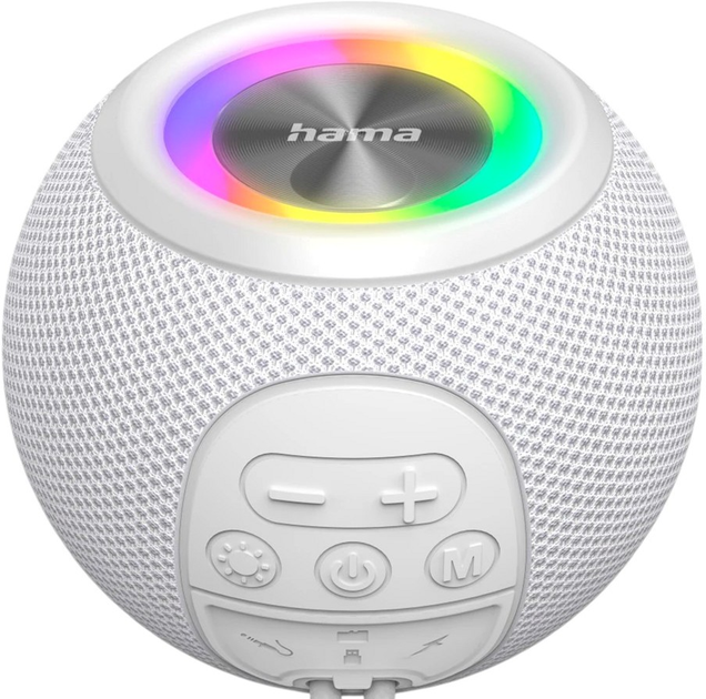 Przenośny głośnik Hama Bluetooth Ball Shape Speaker White (4047443529022) - obraz 5