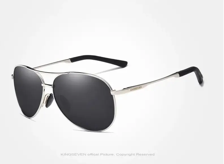 Поляризационные солнцезащитные очки KINGSEVEN N7013 Silver Gray - изображение 3