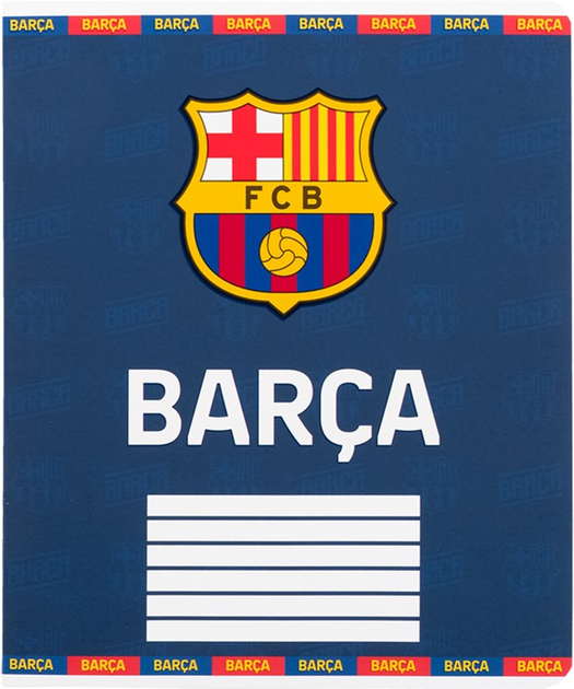 Набір шкільних зошитів Kite FC Barcelona 12 аркушів у клітинку 25 шт (BC25-232) - зображення 4