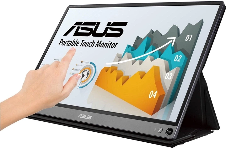 Портативный сенсорный монитор 15.6" Asus MB16AMT Full HD IPS 60 Гц Б/В - изображение 4