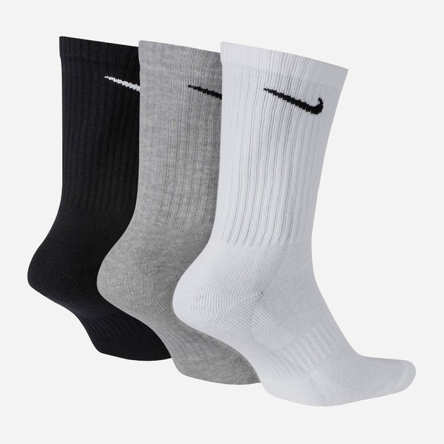 Zestaw skarpet damskich 3 pary Nike U Nk Everyday Csh Crw 3Pr 132 SX7664-964 34-38 (S) Biały/Szary/Czarny (194955549124) - obraz 2