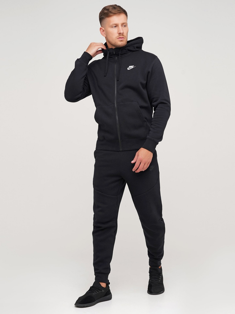 Толстовка на флісі на блискавці чоловіча Nike M Nsw Club Hoodie Fz Bb BV2645-010 2XL Чорна (193147702446) - зображення 3