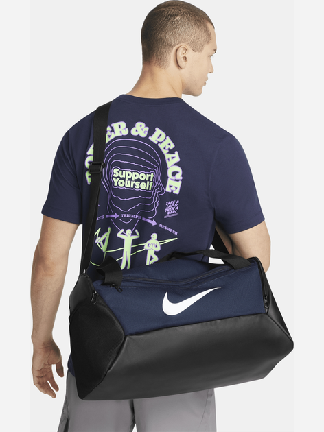 Спортивна сумка тканинна Nike Nk Brsla S Duff - 9.5 (41L) DM3976-410 Темно-синя (195244773855) - зображення 2