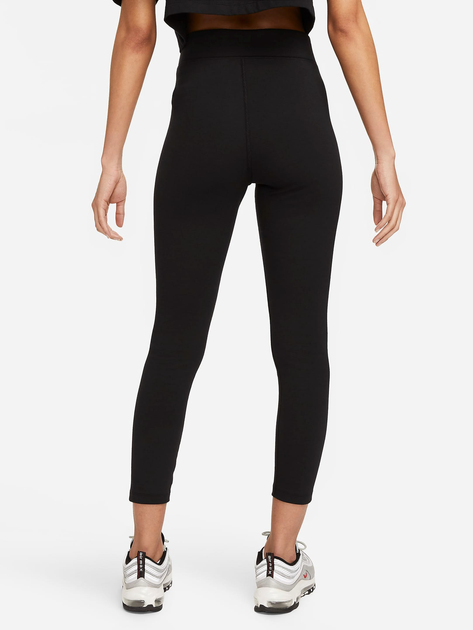Спортивні легінси для фітнесу жіночі Nike W Nsw Nk Clsc Hr 7/8 Tight Lbr DV7789-010 L Чорні (196153414693) - зображення 2