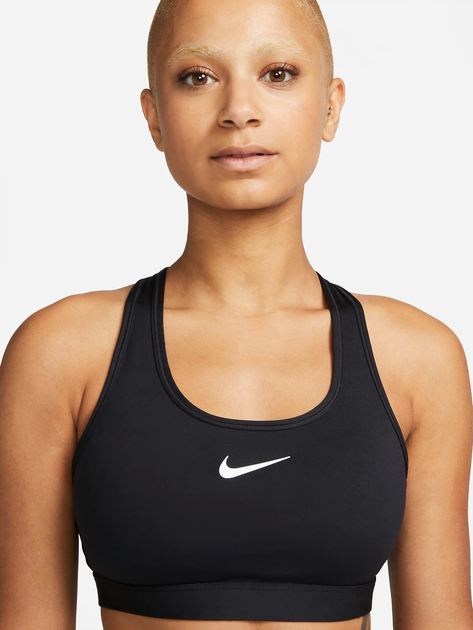 Top sportowy damski Nike W Nk Swsh Med Spt Bra DX6821-010 S Czarny (196608850670) - obraz 3