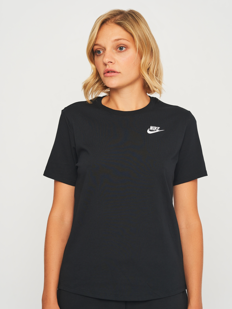 Футболка бавовняна жіноча Nike W Nsw Club Ss Tee DX7902-010 XL Чорна (196153999008) - зображення 4